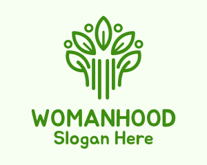 Green Botanical Plant Logo