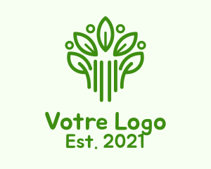 Outline - Green Botanical Plant logo design