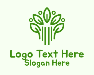Green Botanical Plant Logo
