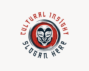 Chinese Theater Mask logo design