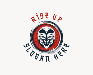 Chinese Theater Mask logo design