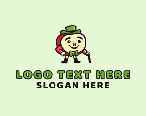 Fruit - Apple Gentleman Hatter logo design