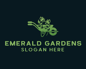 Garden Wheelbarrow Cart logo design