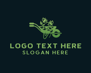 Landscaper - Garden Wheelbarrow Cart logo design