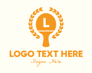 Paddle - Table Tennis Sport Letter logo design