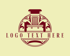 Rental - Retro Car Vehicle logo design