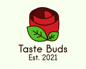 Red Rose Plant logo design