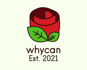 Floriculture - Red Rose Plant logo design