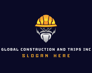 Hardhat - Gorilla Construction Builder logo design