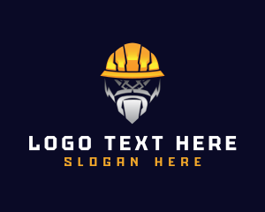 Hardhat - Gorilla Construction Builder logo design