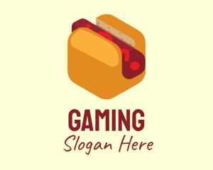 Isometric Hot Dog Sandwich  Logo
