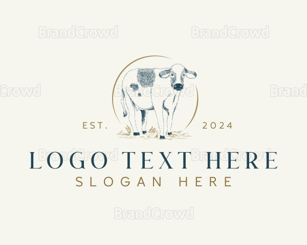 Cow Cattle Livestock Logo