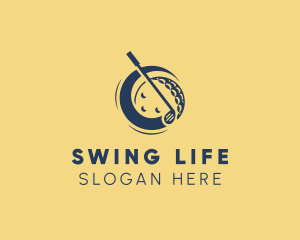 Swing - Golf Club Ball logo design