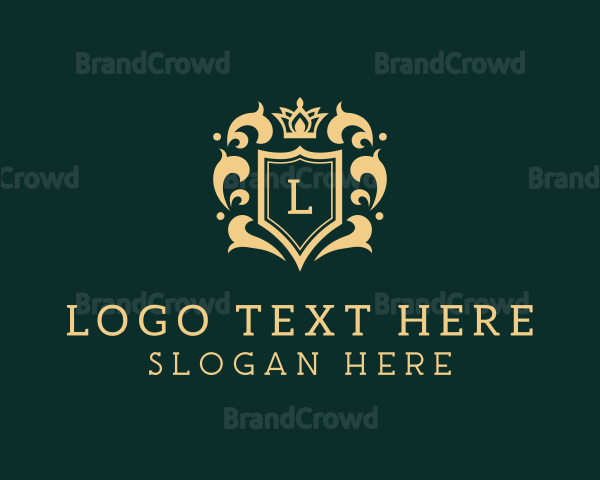 Decorative Crown Shield Logo
