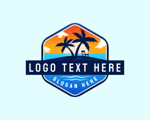 Sunset - Ocean Beach Resort logo design