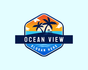 Ocean Beach Resort logo design