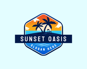 Ocean Beach Resort logo design