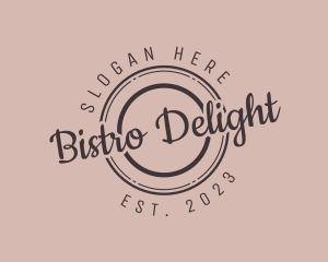 Cursive Bistro Diner logo design