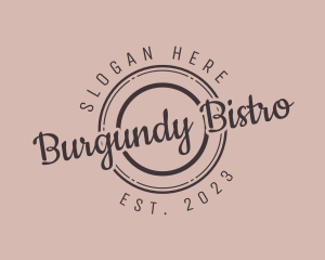 Cursive Bistro Diner logo design