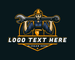 Wrench Man Mechanic Logo