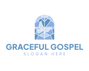 Gospel - Stained Glass Dove logo design