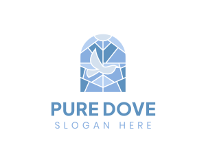 Stained Glass Dove logo design