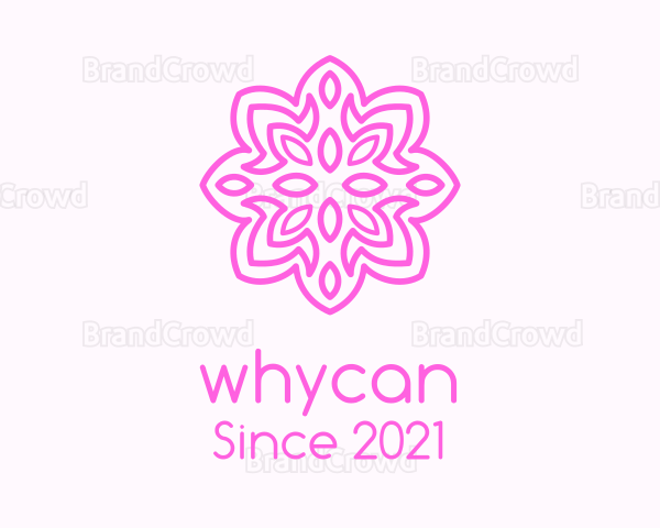 Brown Flower Outline Logo