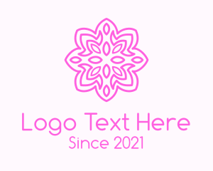 Environment Friendly - Brown Flower Outline logo design