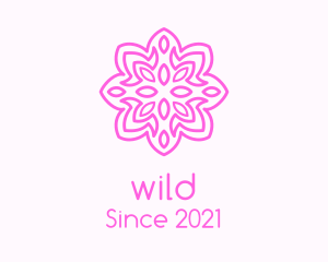 Makeup - Brown Flower Outline logo design