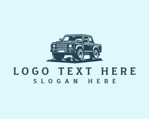 Garage - Pickup Truck Driving logo design