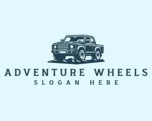 4wd - Pickup Truck Driving logo design