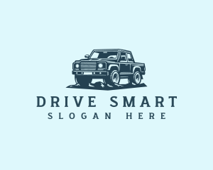 Pickup Truck Driving logo design