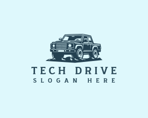 Pickup Truck Driving logo design