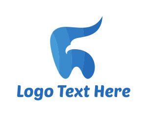 Teeth - Blue Bird Tooth logo design