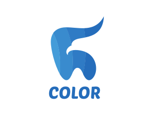Dentistry - Blue Bird Tooth logo design