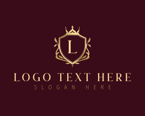 Luxe - Crown Regal Shield logo design