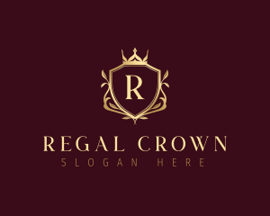 Crown Regal Shield logo design