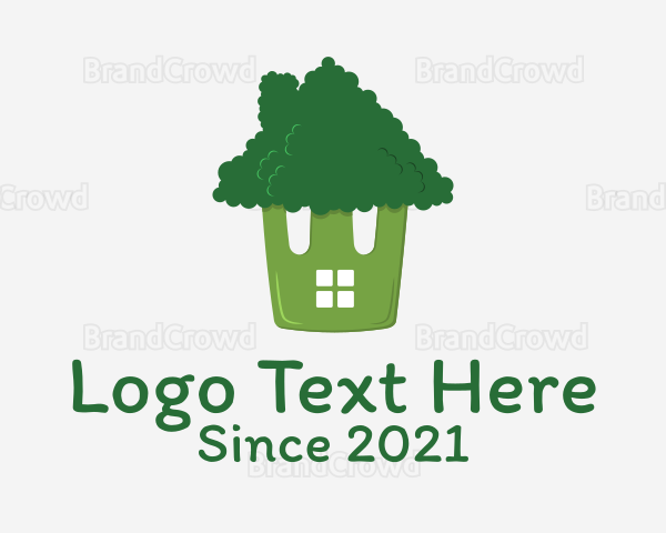 Organic Brocolli Grocery Logo