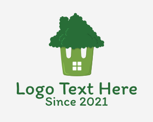 Healthy Living - Organic Brocolli Grocery logo design