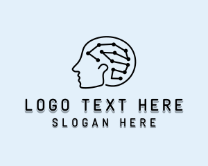 AI Digital Brain Software logo design