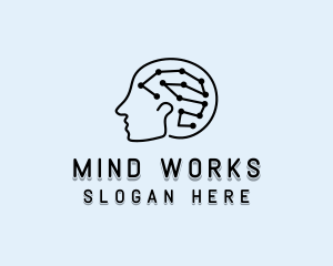 AI Digital Brain Software logo design