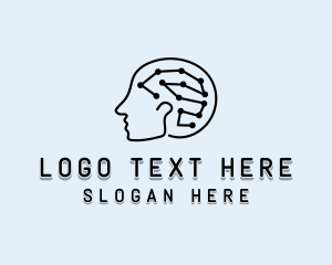 Brain - AI Digital Brain Software logo design