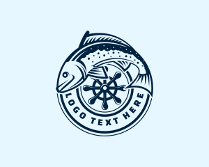 Maritime - Trout Fishing Market logo design