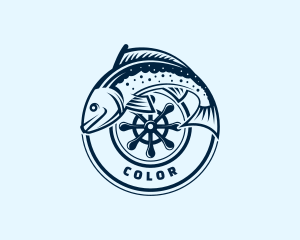 Fisherman - Trout Fishing Market logo design