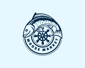 Trout Fishing Market  logo design