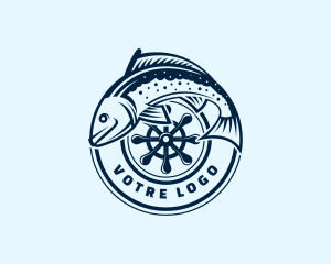 Fishing - Trout Fishing Market logo design