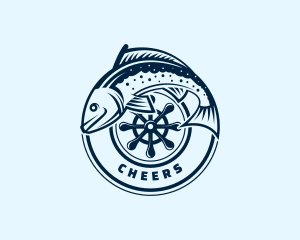 Aquarium - Trout Fishing Market logo design