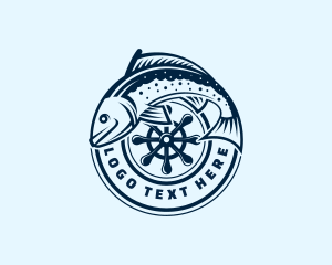 Tuna - Trout Fishing Market logo design