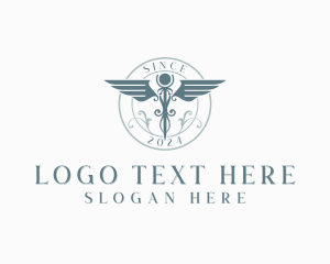 Wings - Medical Caduceus Hospital logo design