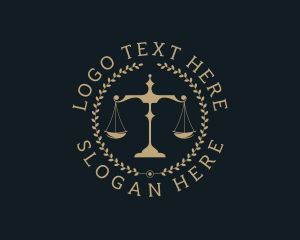 Justice Court - Legal Justice Scale logo design